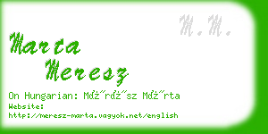 marta meresz business card